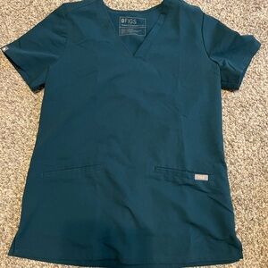 Figs Caribbean Blue Scrub Top